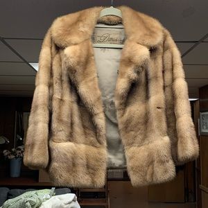 Mink fur 3’4 Sleeves women jacket